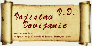 Vojislav Dovijanić vizit kartica